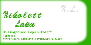 nikolett lapu business card